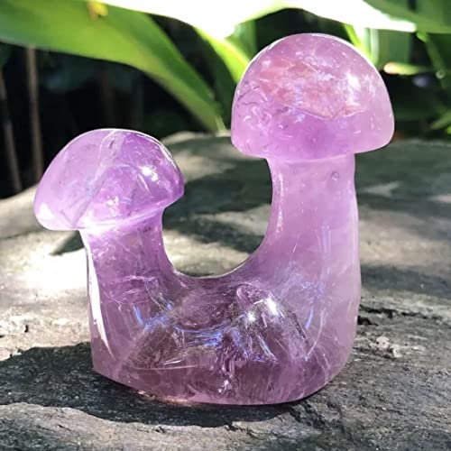 Amazon.co.jp: 紫水晶 アメジスト 原石 双子 マッシュルーム きのこ